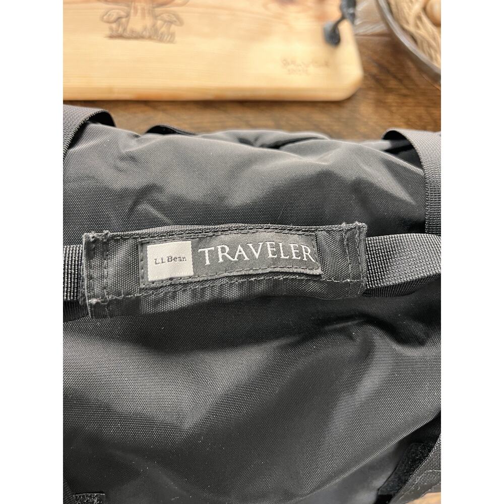 LL Bean Traveller Bag Hanging Nylon Toiletry Organizer Bag Black - Picture 2 of 7